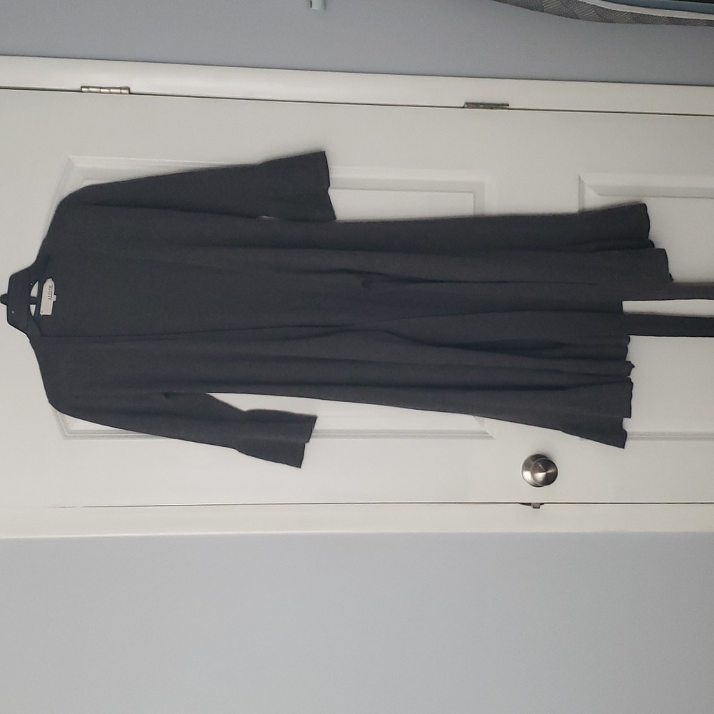 Allude gray 100% cashmere sweater wrap coat size M
